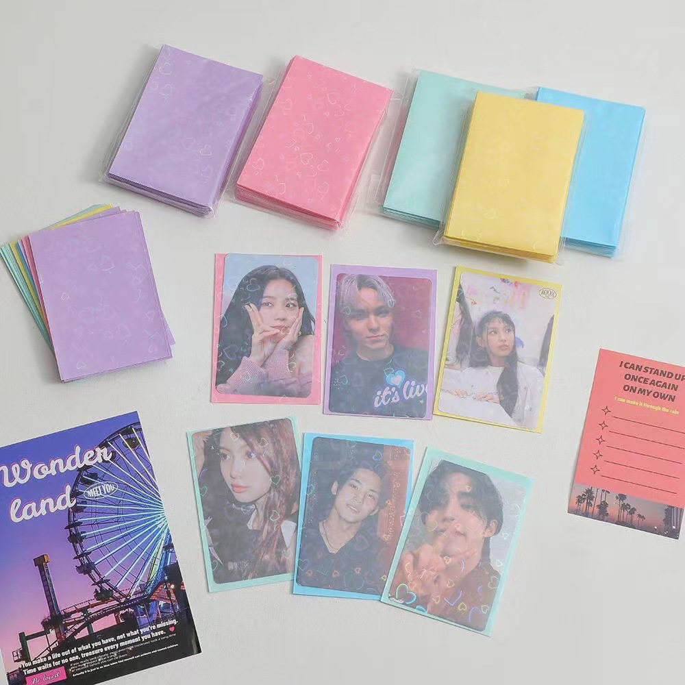 Card Penny Sleeve - 50 Stück Laser-Herzkarten, 61 x 91