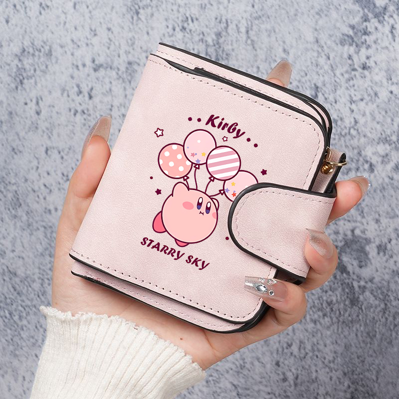 Card Top Loader - Kirbys Kurze Geldbörse für Damen, faltbare