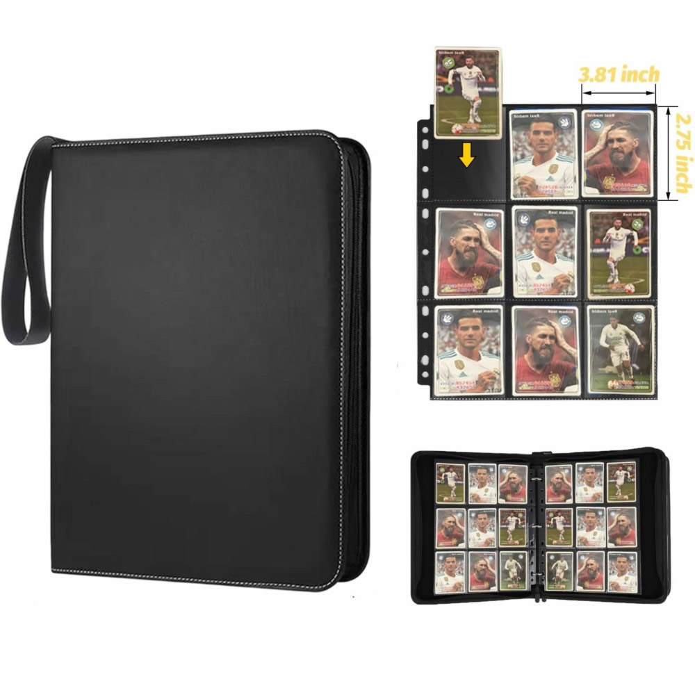 Trading Card Binder - Kartenordner mit 9 Taschen, doppelseitig, Sammelkarten-Ordner