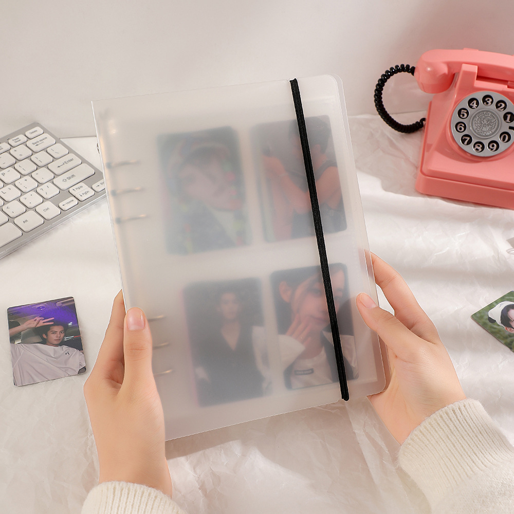 Trading Card Binder - 6 Ringbuch-Abdeckung, 4 Taschen, Sammelkarten-Album-Halter, Sammelordner,