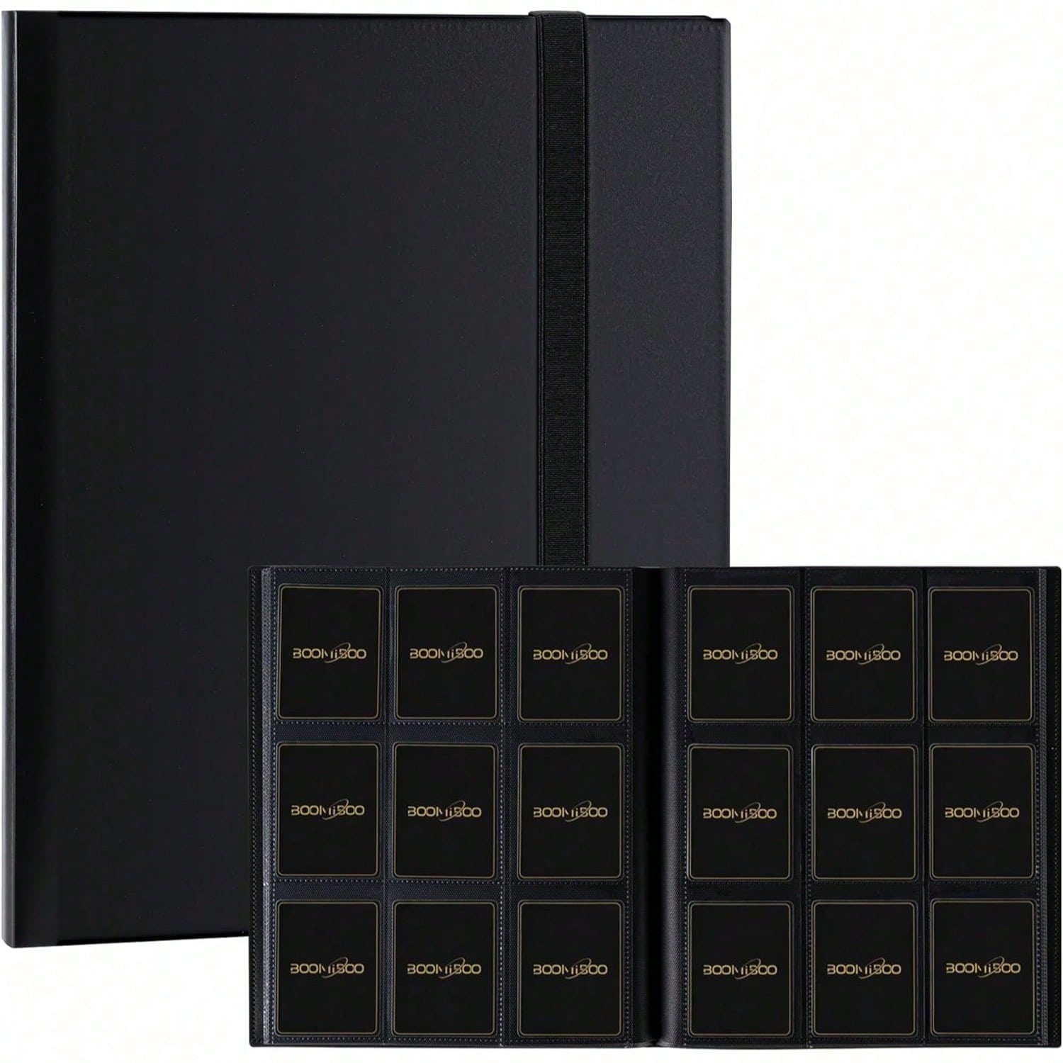 Trading Card Binder - 360-Karten-Sammelalbum mit 9 Taschen, robust, seitlich