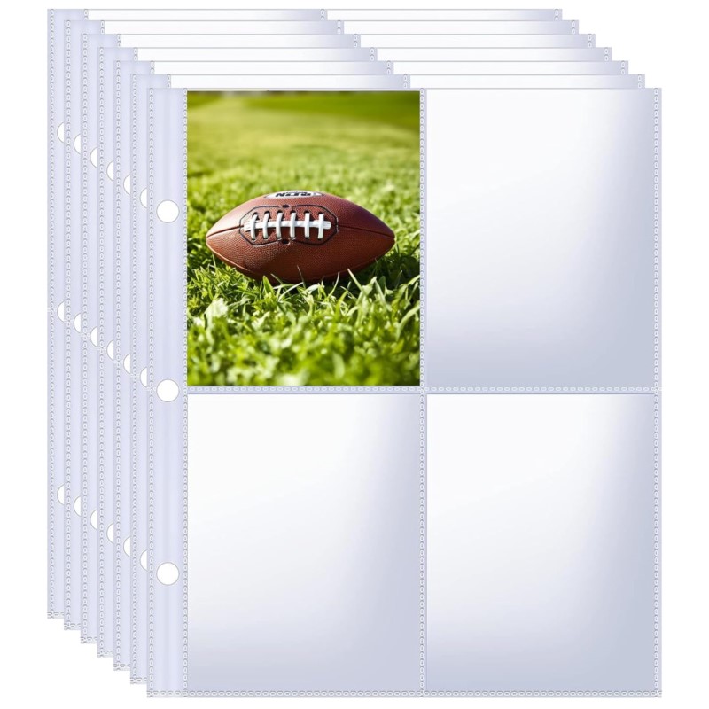Trading Card Binder - 4-Fächer-Fotokartenhalter, Sammelalbum für Baseball-, YuGiOh-, Pokémon-Sportkarten,