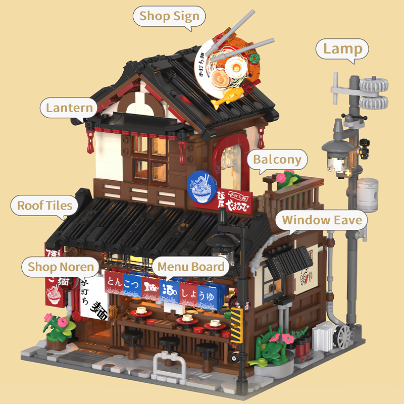 Japanische Ramen-Laden-Straßen – Lego Set City Bewertung und Preis